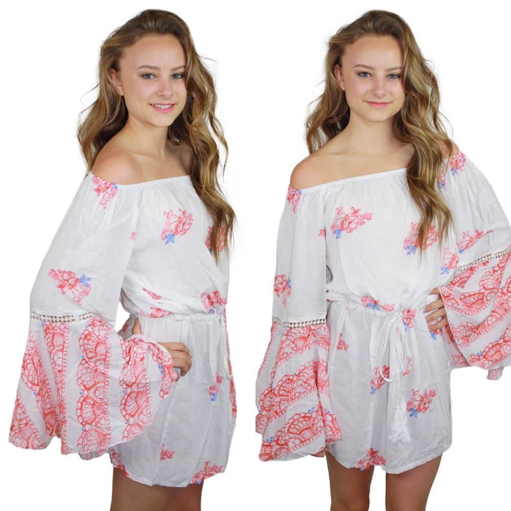 NWT Anthropologie Mrs. Darcy Floral Bell Sleeve Tunic Dress